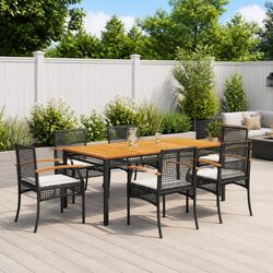Concise 7 Piece Outdoor Garden Dining Set Overview