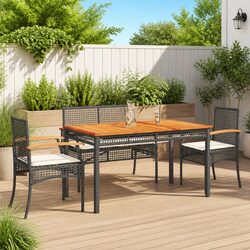 5 Piece Garden Dining Set for Outdoor Use