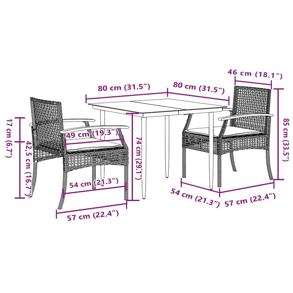 Garden Dining Set for Outdoor Enjoyment