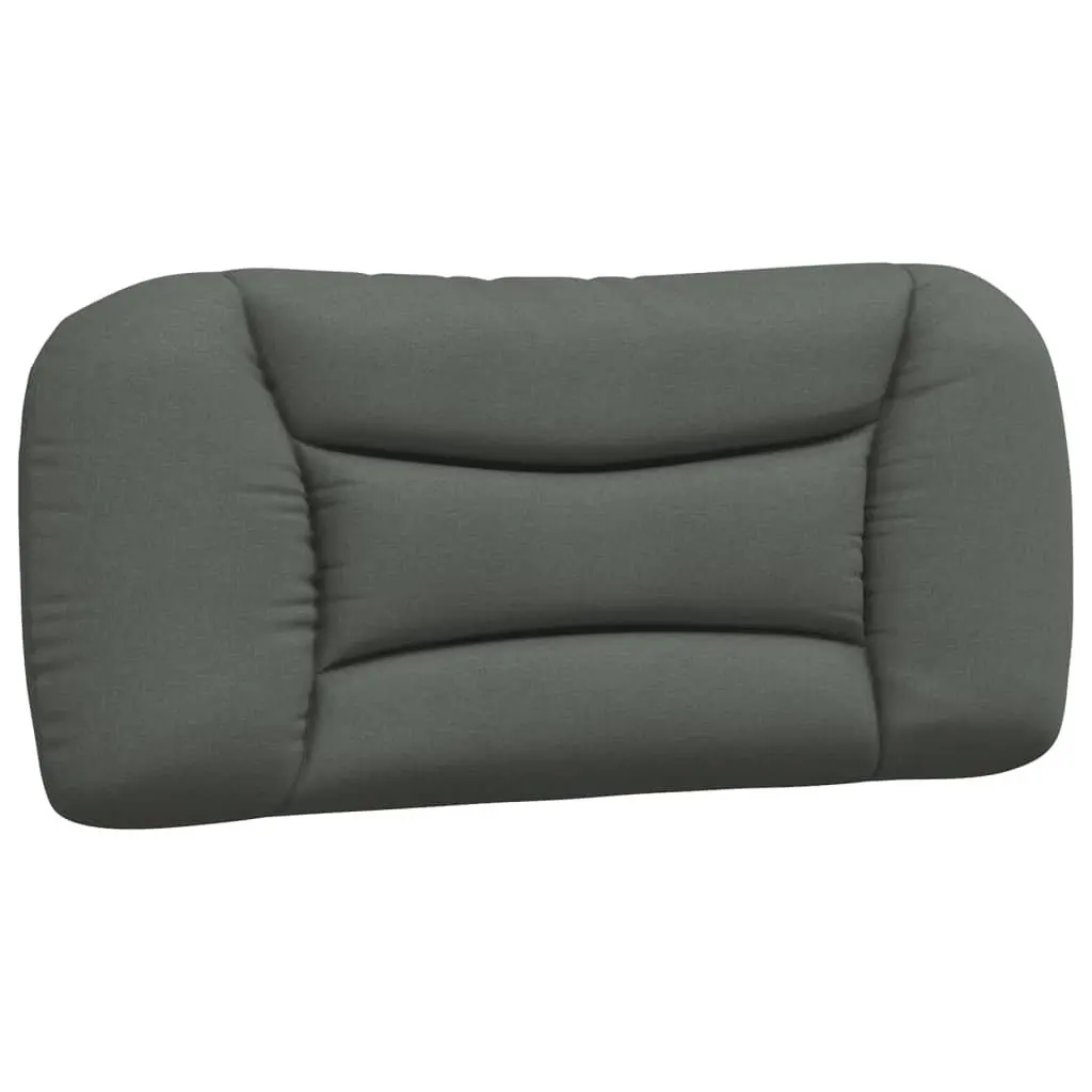 Upholstered Bed Frame Dark Grey Fabric 90x190 cm Integrated LED Lights Padded Headboard
