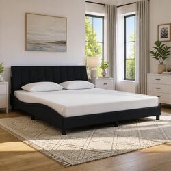 King Bed Frame with LED Lighting