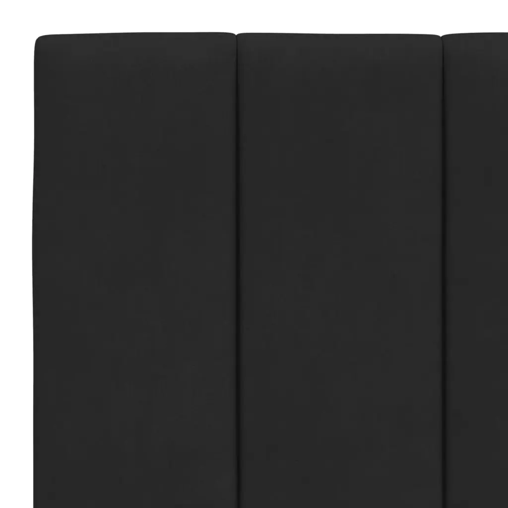 King Bed Frame Black Velvet 180x200 cm LED Lights Slatted Base