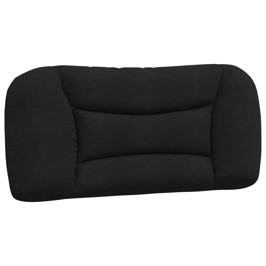 Bed Frame Black 90x190 cm LED Lights Fabric Headboard Slatted Base Support