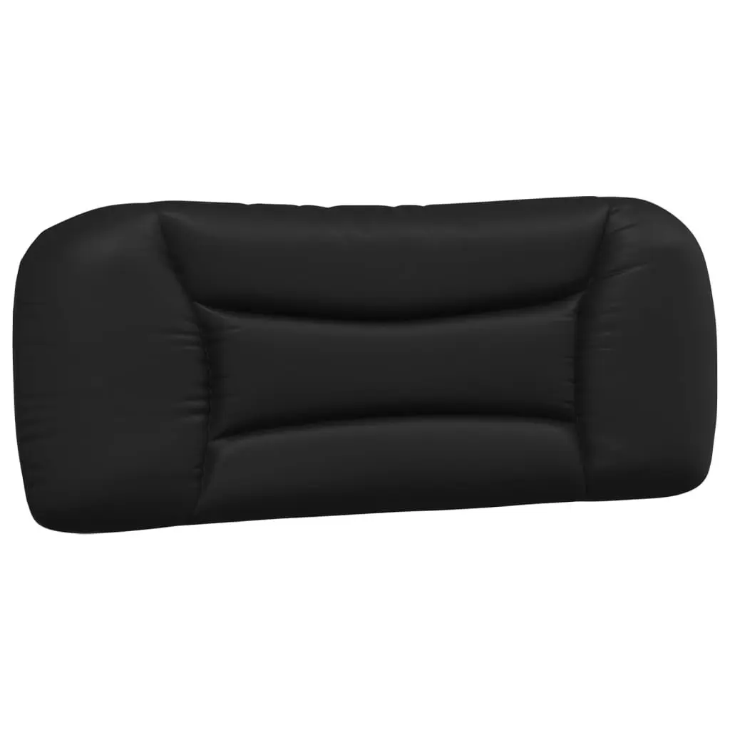 Bed Frame Black White Faux Leather 107x203 cm Integrated LED Lights Padded Headboard