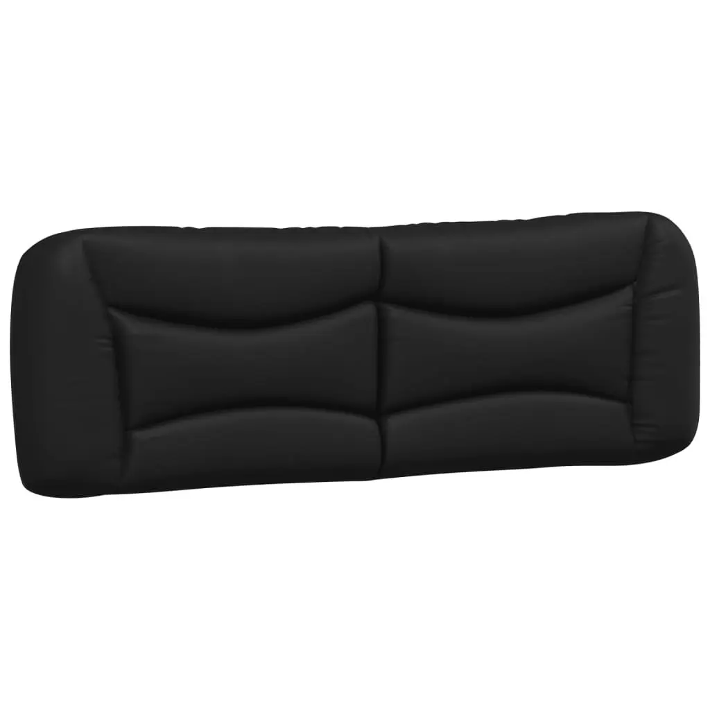 Bed Frame Black 152x203 cm LED Lights Faux Leather Headboard Plywood Slats