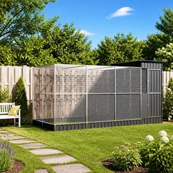 Aviary with Extension: Durable and Spacious Design
