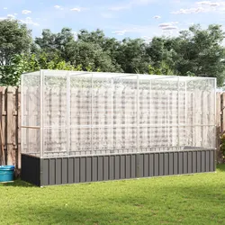 Sturdy Silver Bird Aviary with Spacious Design