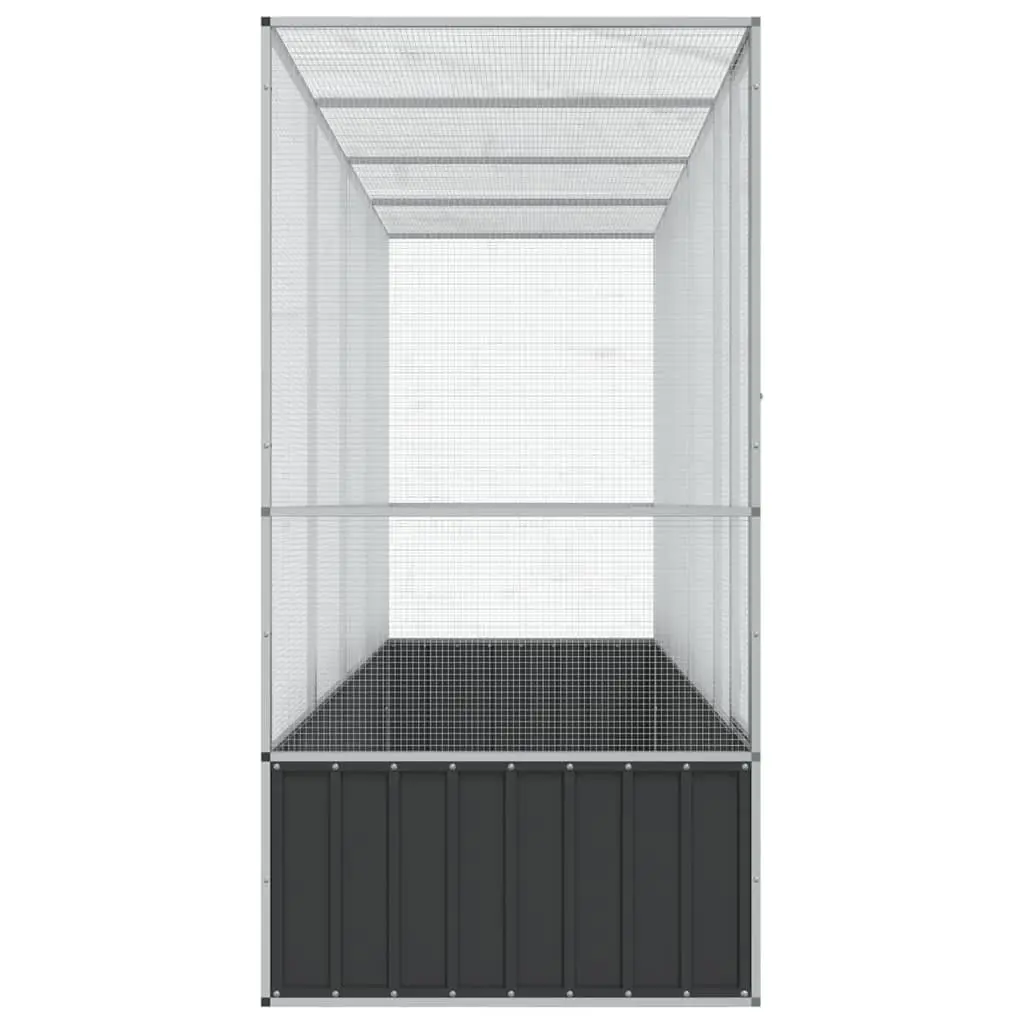 Bird Aviary Silver Large Galvanised Steel Mesh Cage with Extension