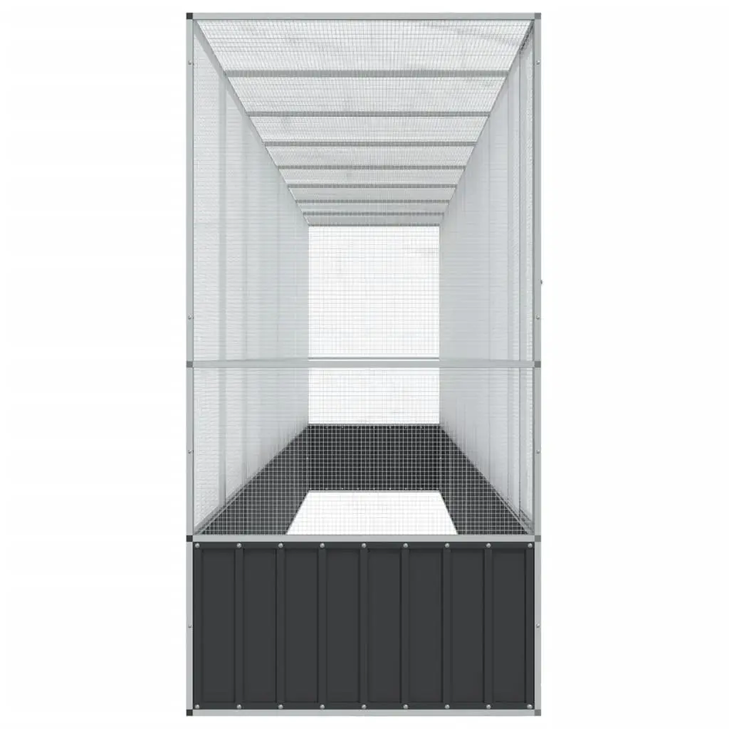 Large Bird Aviary Silver Steel Mesh Outdoor Enclosure with Extension