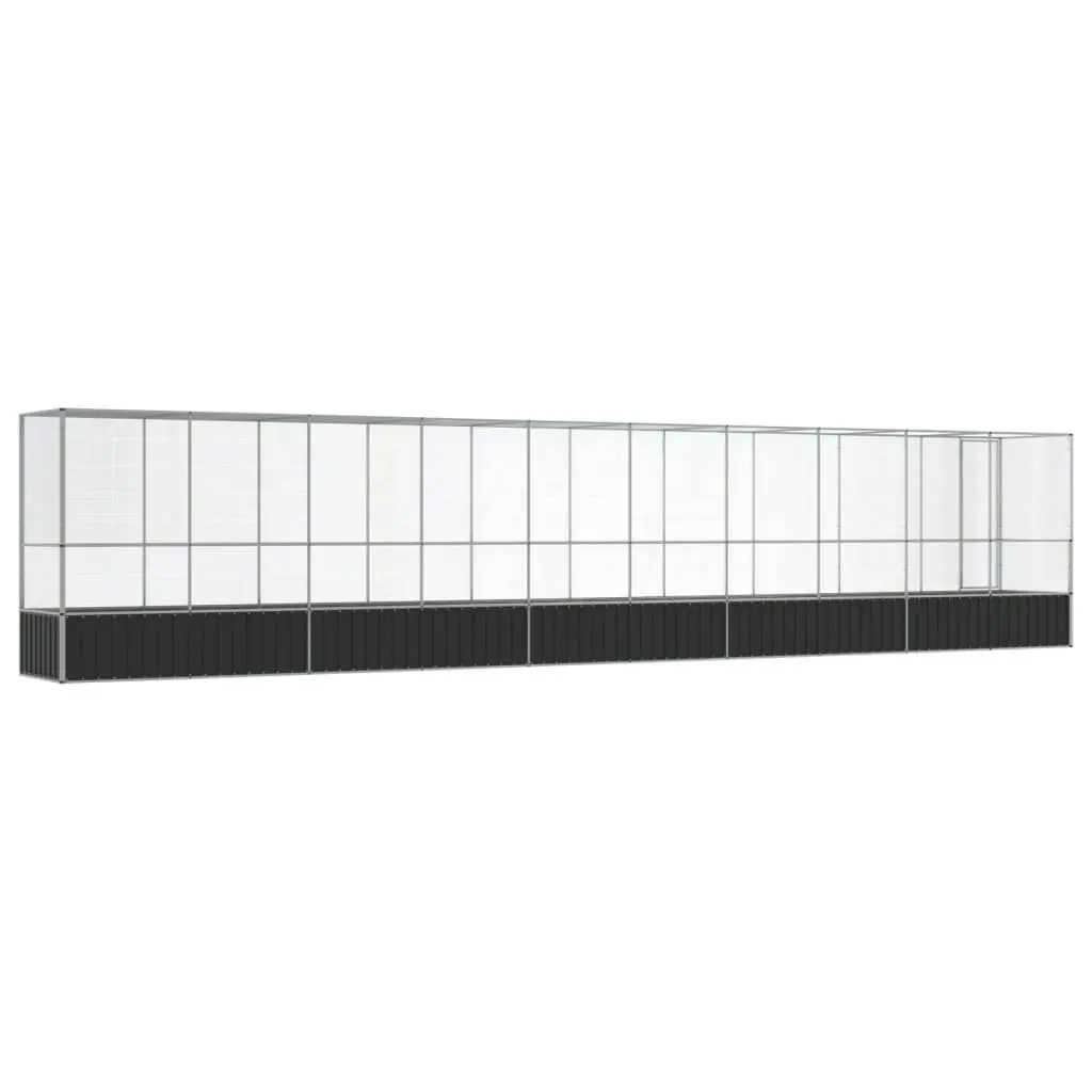 Bird Aviary Silver Large Sturdy Galvanised Steel Mesh Outdoor Flight Pen