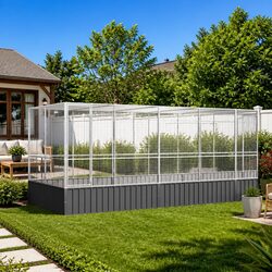 Concise Details: Large Outdoor Aviary 832x207x212cm Steel