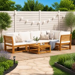 Compact and Comfortable 6-Piece Garden Lounge Set