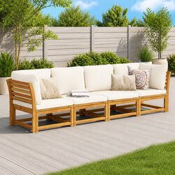 Compact 4-Piece Garden Lounge Set with Cushions
