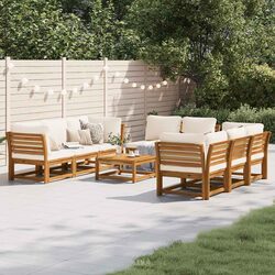 Compact and Sturdy 9 Piece Outdoor Sofa Set