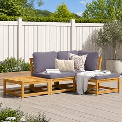 Compact Outdoor Lounge Set with 4 Sections