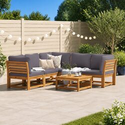Compact and Versatile 6 Piece Outdoor Sofa Set