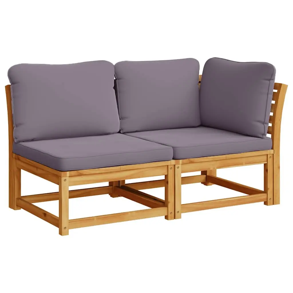 Outdoor Sectional Sofa Lounge Set 3 Piece Garden Furniture with Cushions Brown