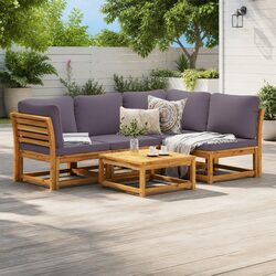 5 Piece Modular Lounge Set for Your Outdoor Area