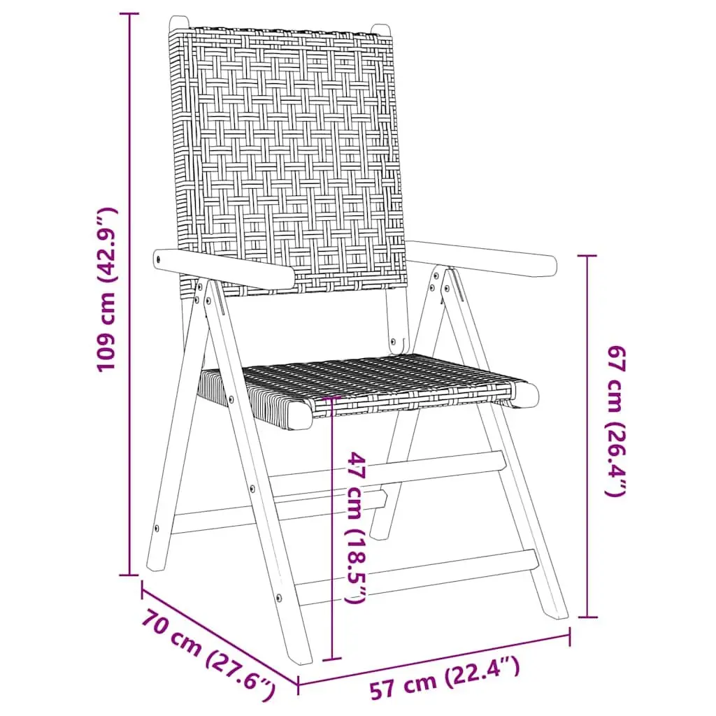 4-Piece Outdoor Reclining Chairs
