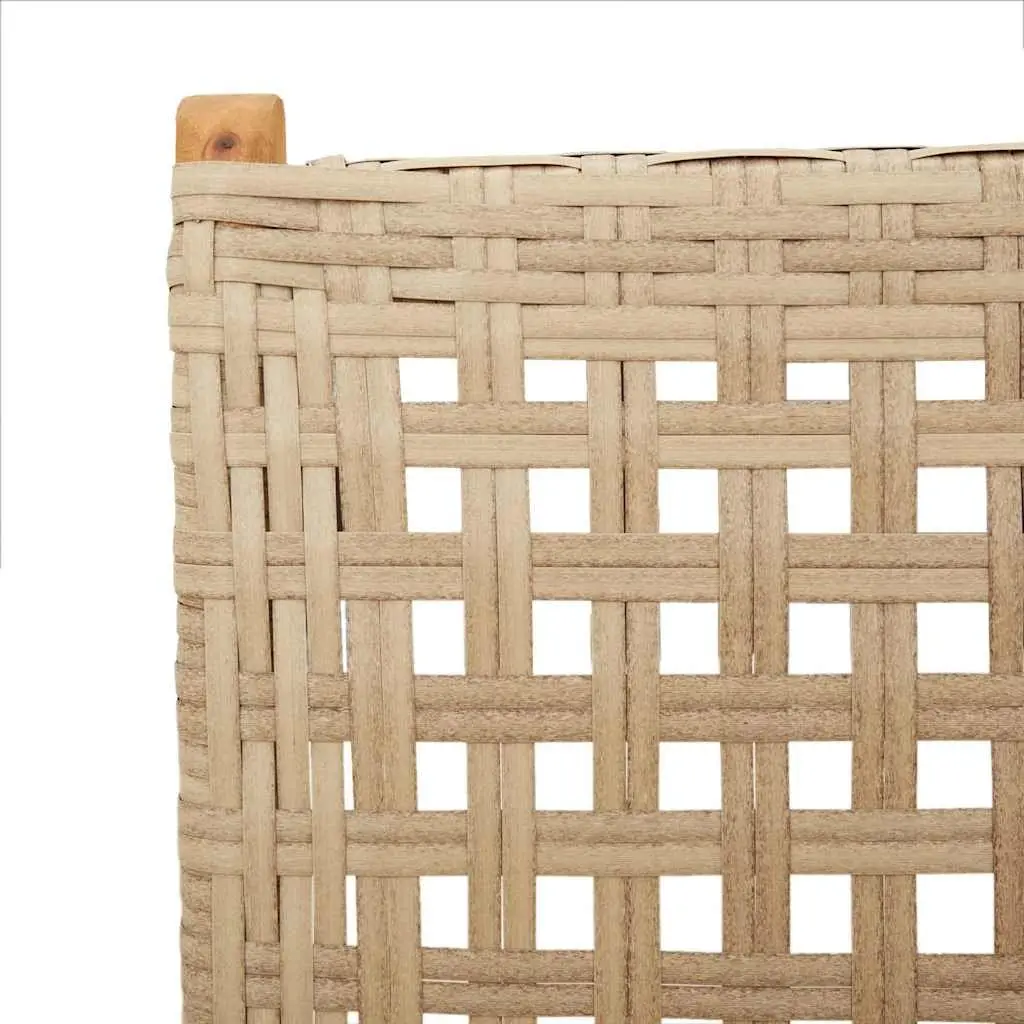 Outdoor Folding Garden Chairs Set of 4 in Beige