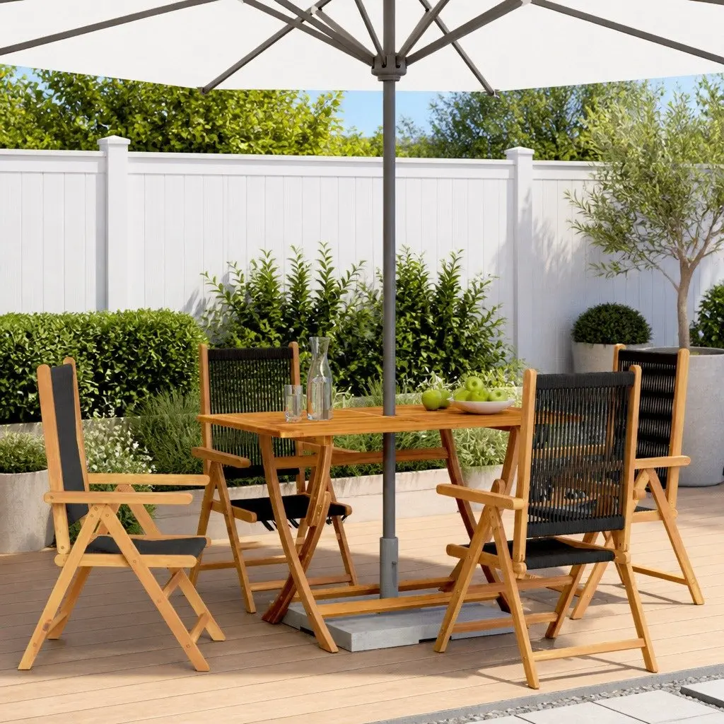 Black Folding Garden Chairs Set