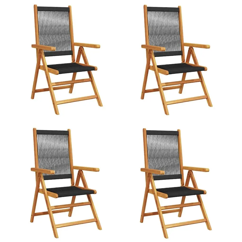 Black Folding Garden Chairs Set