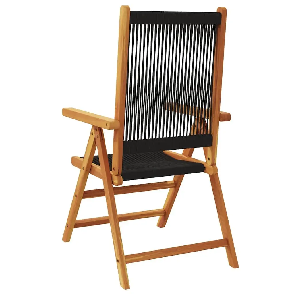 Black Folding Garden Chairs Set