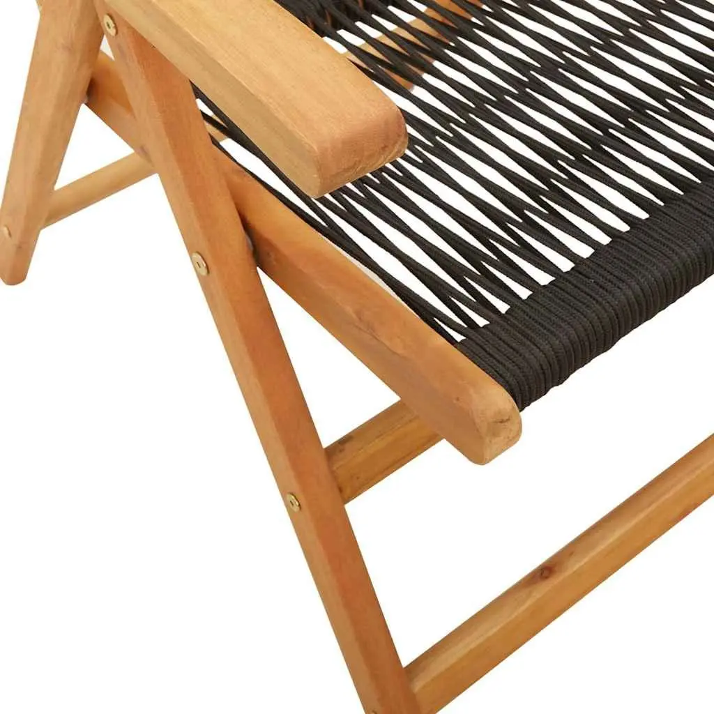 Black Folding Garden Chairs Set