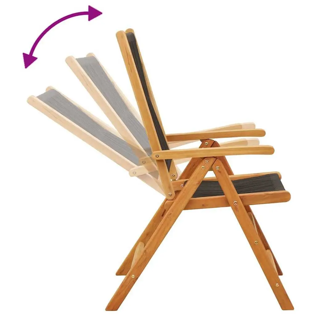 Black Folding Garden Chairs Set