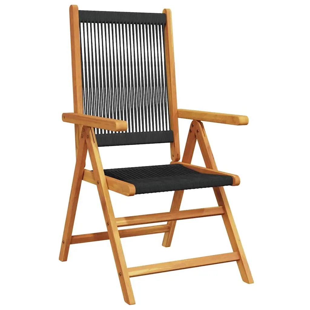 6 Pieces of Foldable Acacia Wood Reclining Chairs