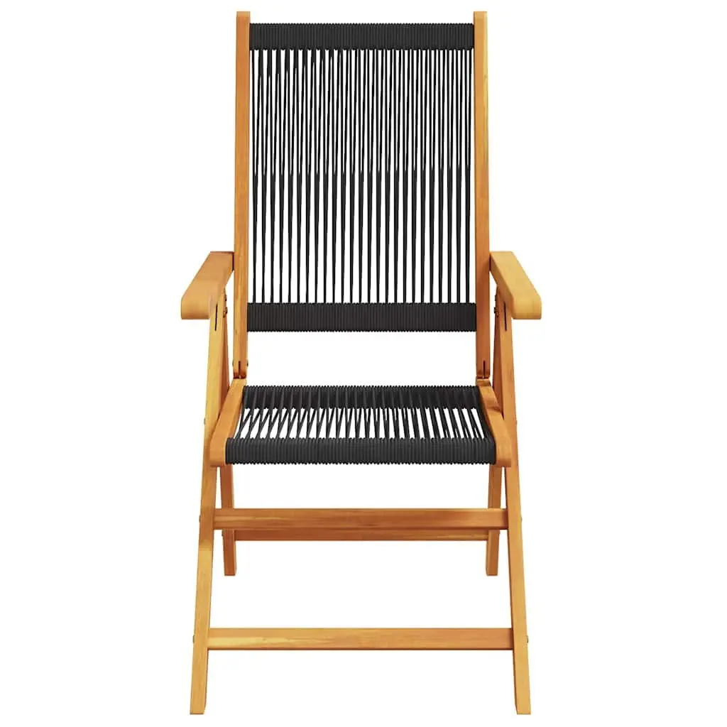 6 Pieces of Foldable Acacia Wood Reclining Chairs