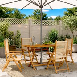 4-Piece Reclining Garden Chair Set for Outdoor Relaxation