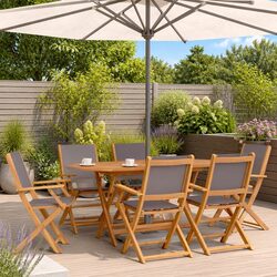 Compact and Durable Folding Garden Chairs Set of 8