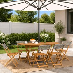 Folding Garden Chairs Set of 6 for Outdoor Use