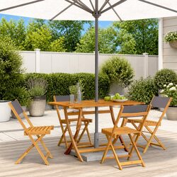 Compact Folding Garden Chairs Set 4pcs for Easy Storage