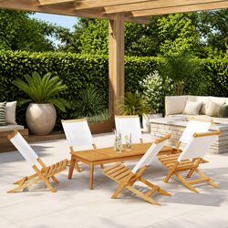 Compact and Durable Folding Garden Chairs: 6 Chairs Included