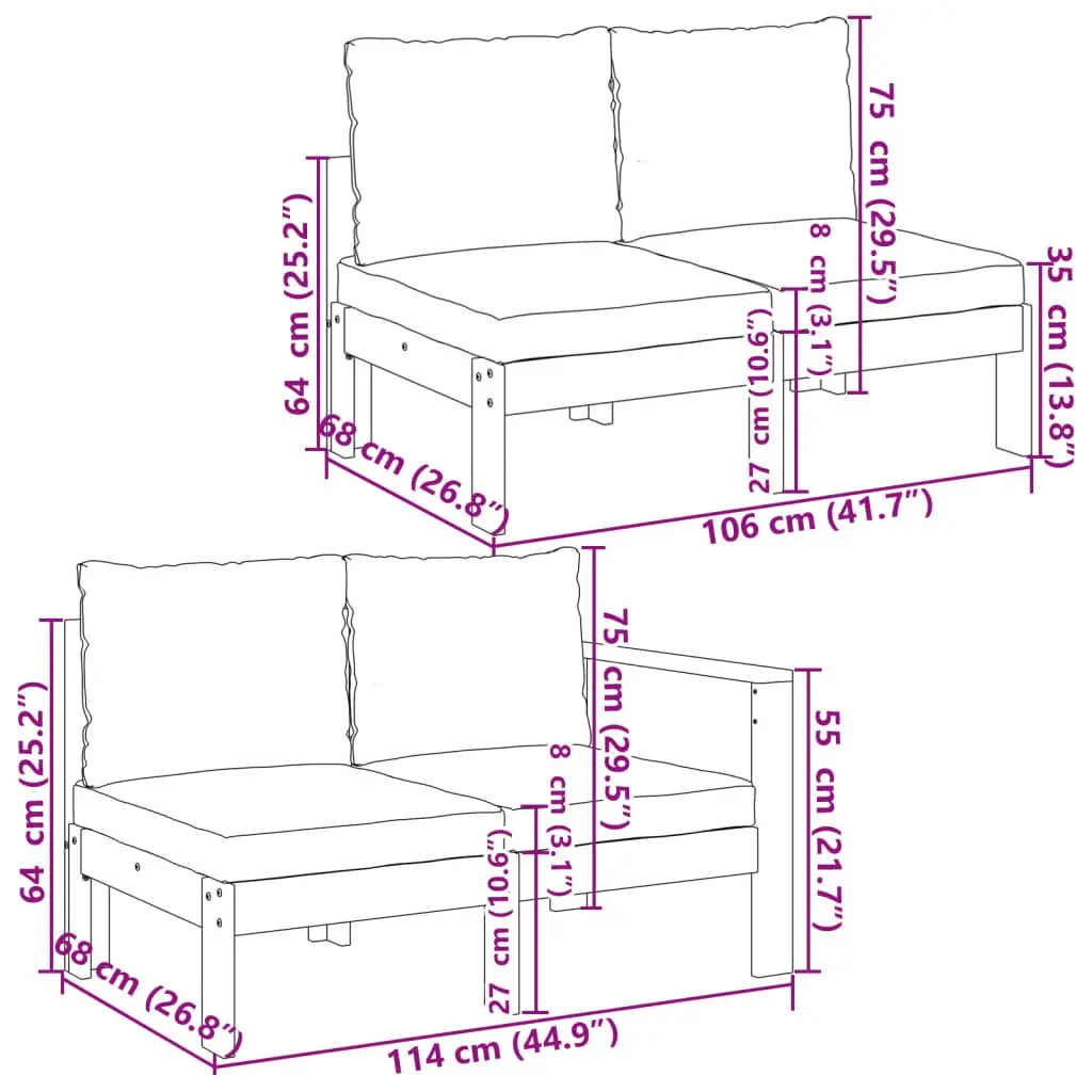 6 Piece Outdoor Sofa Set with Comfort and Style
