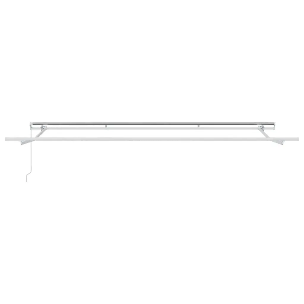 Retractable Awning Anthracite White 400x300cm Manual Crank Operation Adjustable Angle and Height