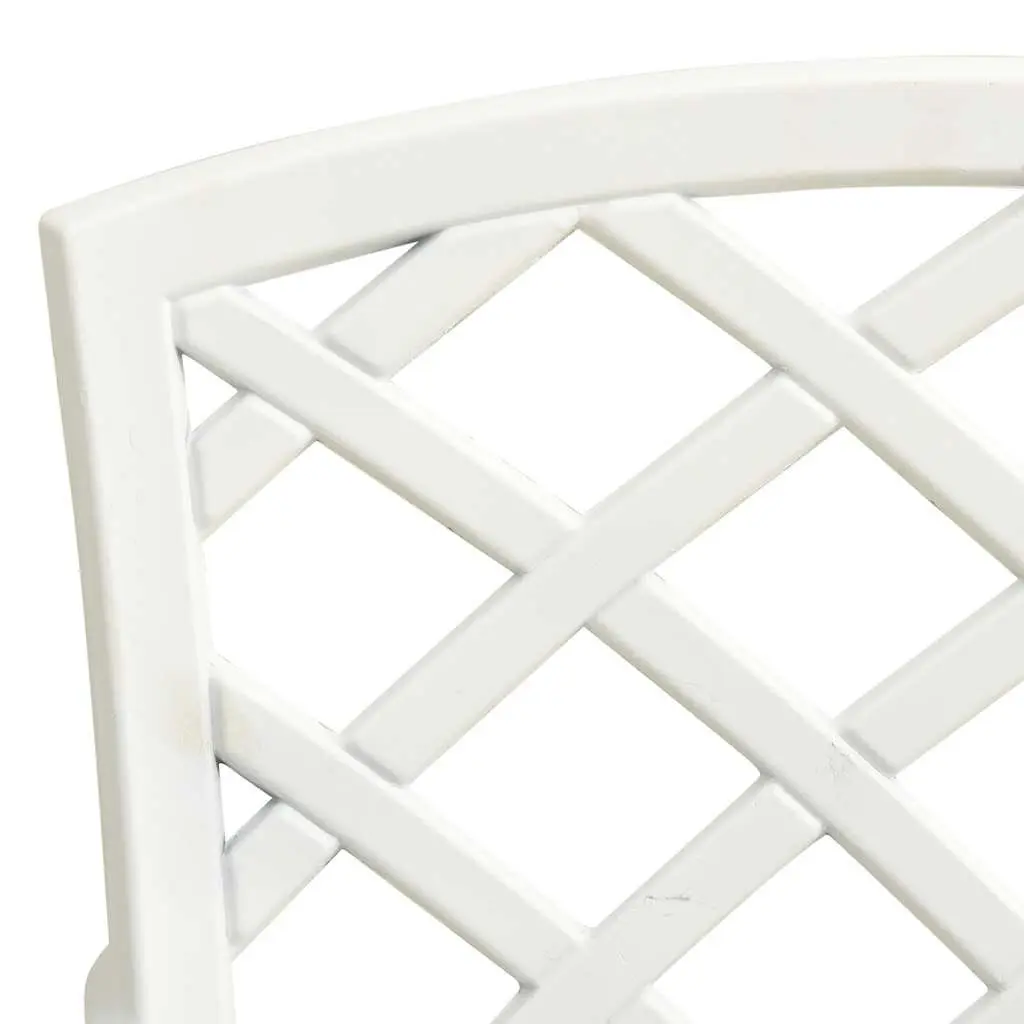 Outdoor Garden Chairs Set of 6 Cast Aluminium White Patio Dining Armchair