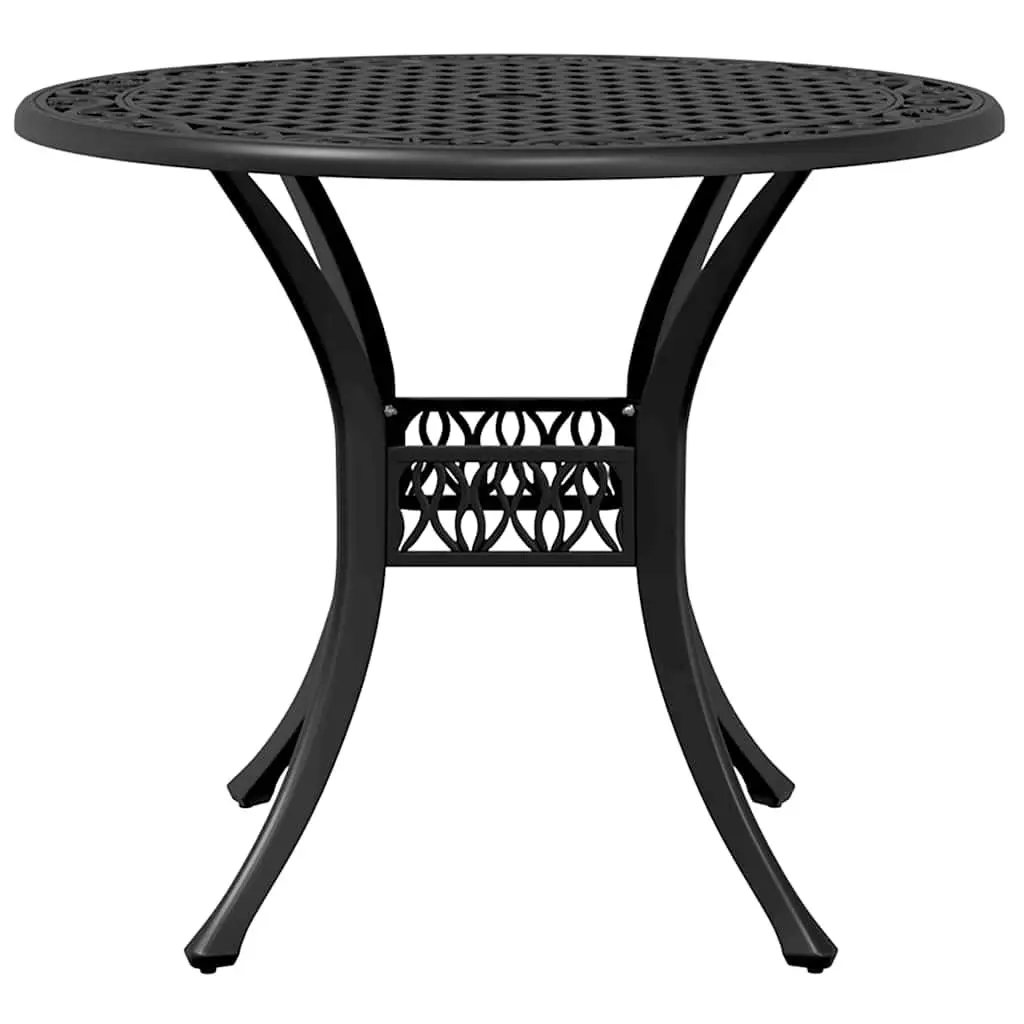Garden Dining Set 5 Piece Black Outdoor Furniture Patio Table Chairs Backrest