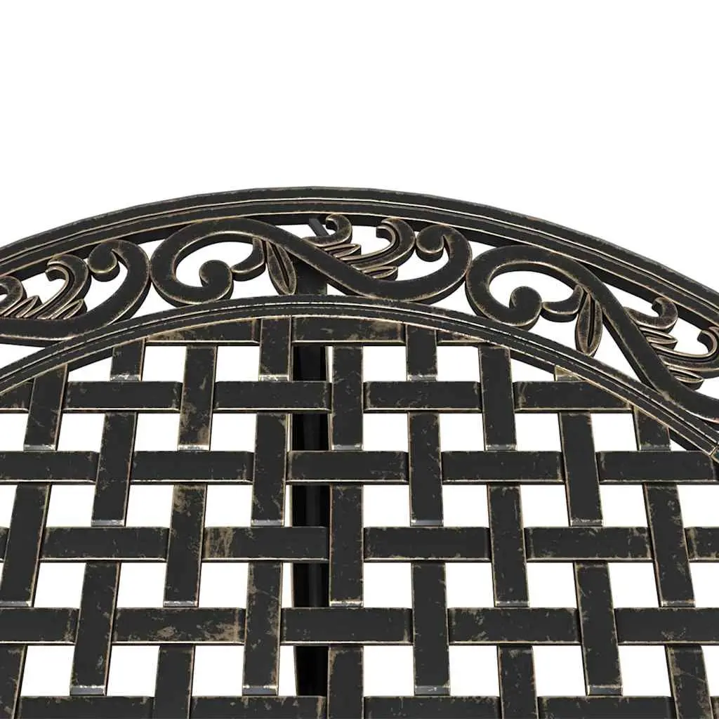 Garden Dining Set Brown 5 Piece Outdoor Patio Furniture Cast Aluminium Table