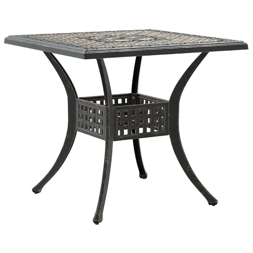 Garden Dining Set 5 Piece Outdoor Patio Furniture Table Chairs Brown Cast