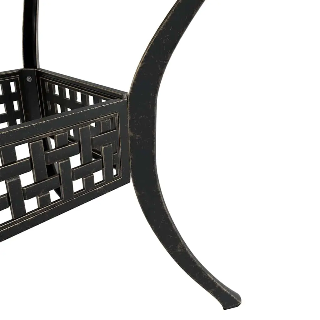 Garden Dining Set 5 Piece Outdoor Patio Furniture Table Chairs Brown Cast