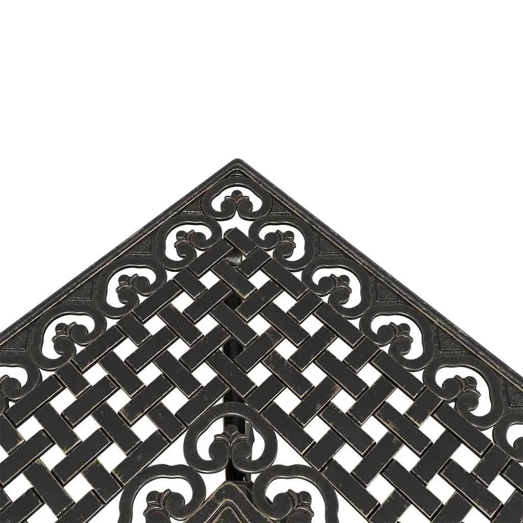 Garden Dining Set 5 Piece Outdoor Patio Furniture Table Chairs Brown Cast