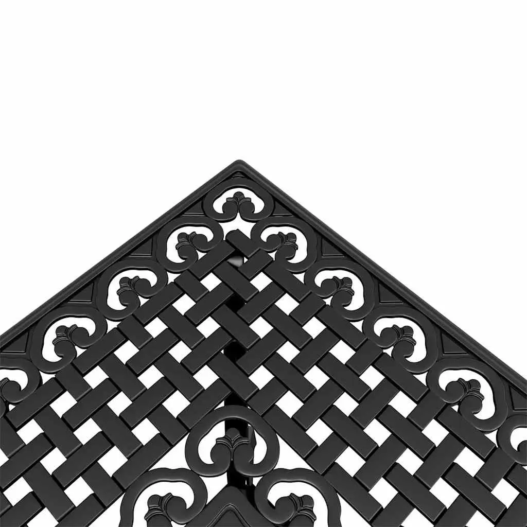 5 Piece Black Aluminium Garden Dining Set