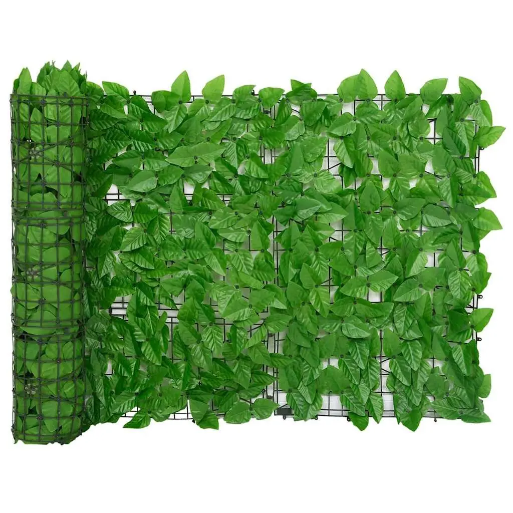 Garden Privacy Screen Green Leaves 600 x 75 cm UV-resistant Outdoor Windbreak Sunshade