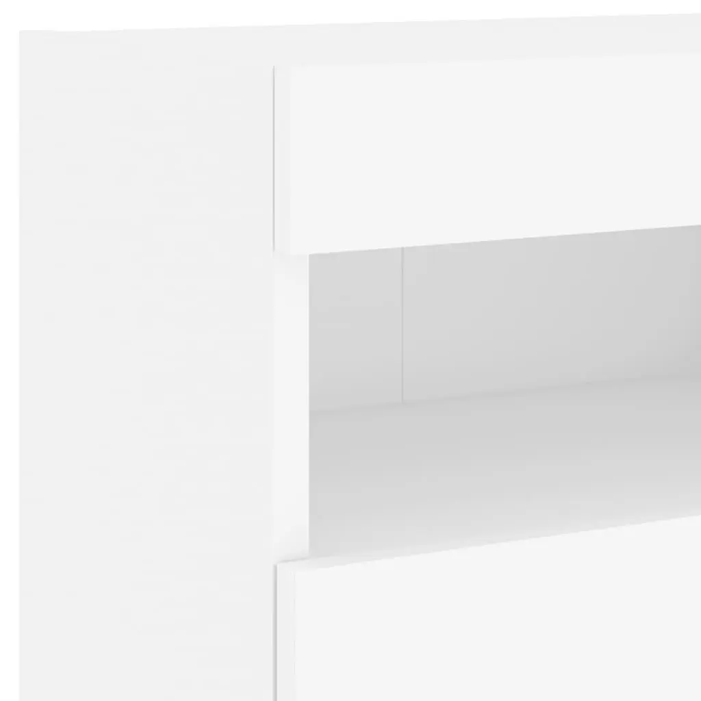 7 Piece White Floating TV Cabinet Set with Storage