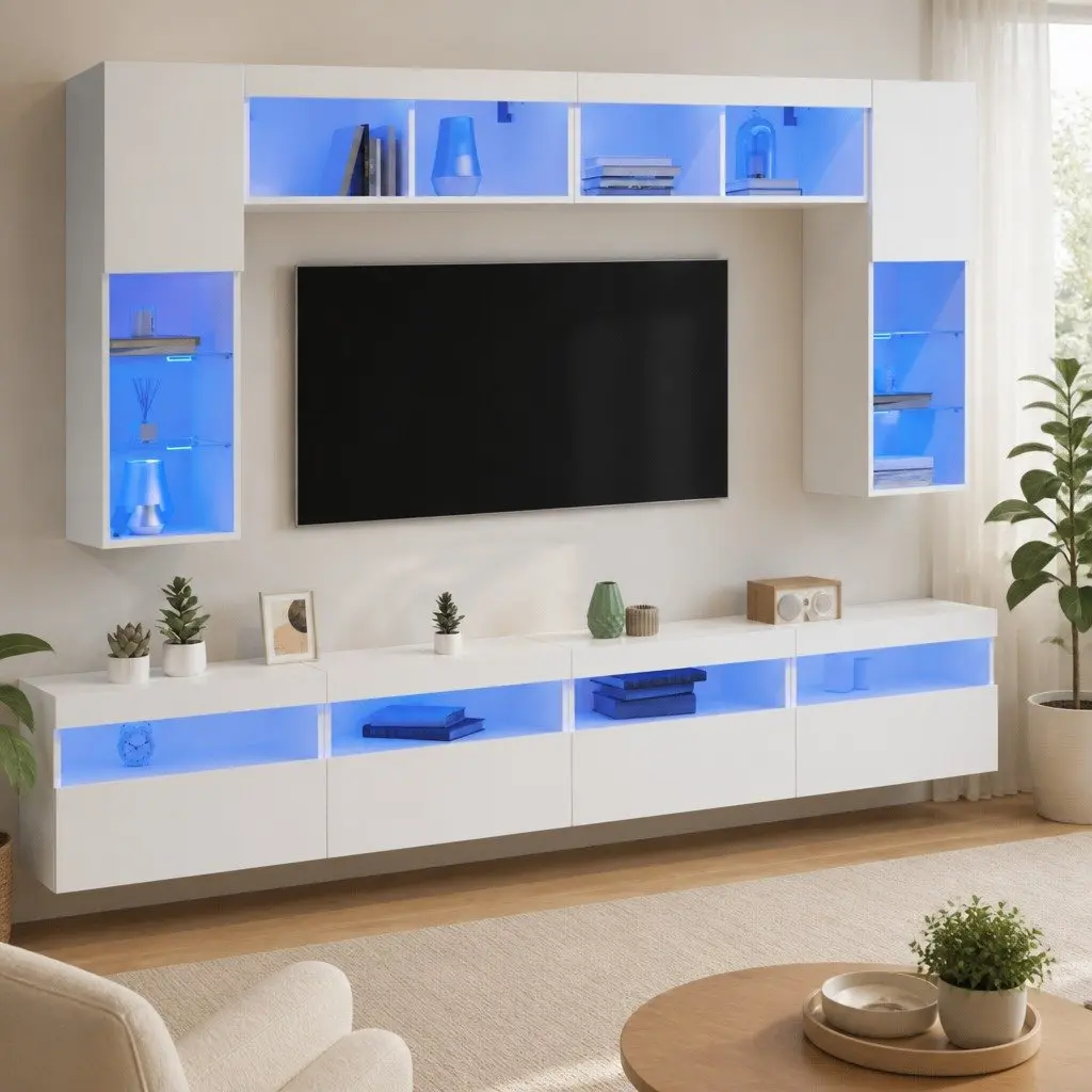 8-Piece TV Wall Cabinet Set