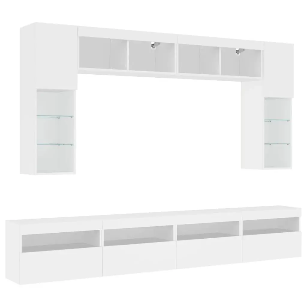 8-Piece TV Wall Cabinet Set