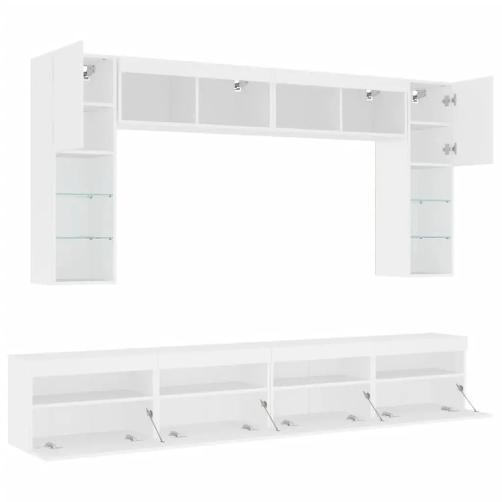 8-Piece TV Wall Cabinet Set